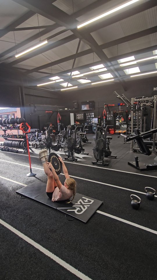Strength and conditioning session with a junior athlete